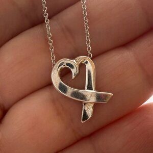 Tiffany & Co Paloma Picasso Loving Heart Sterling Silver 16" Necklace